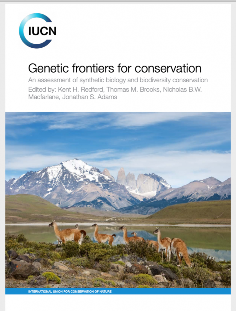 Report Cover: Genetic frontiers for conservation - An assessment of synthetic biology and biodiversity conservation